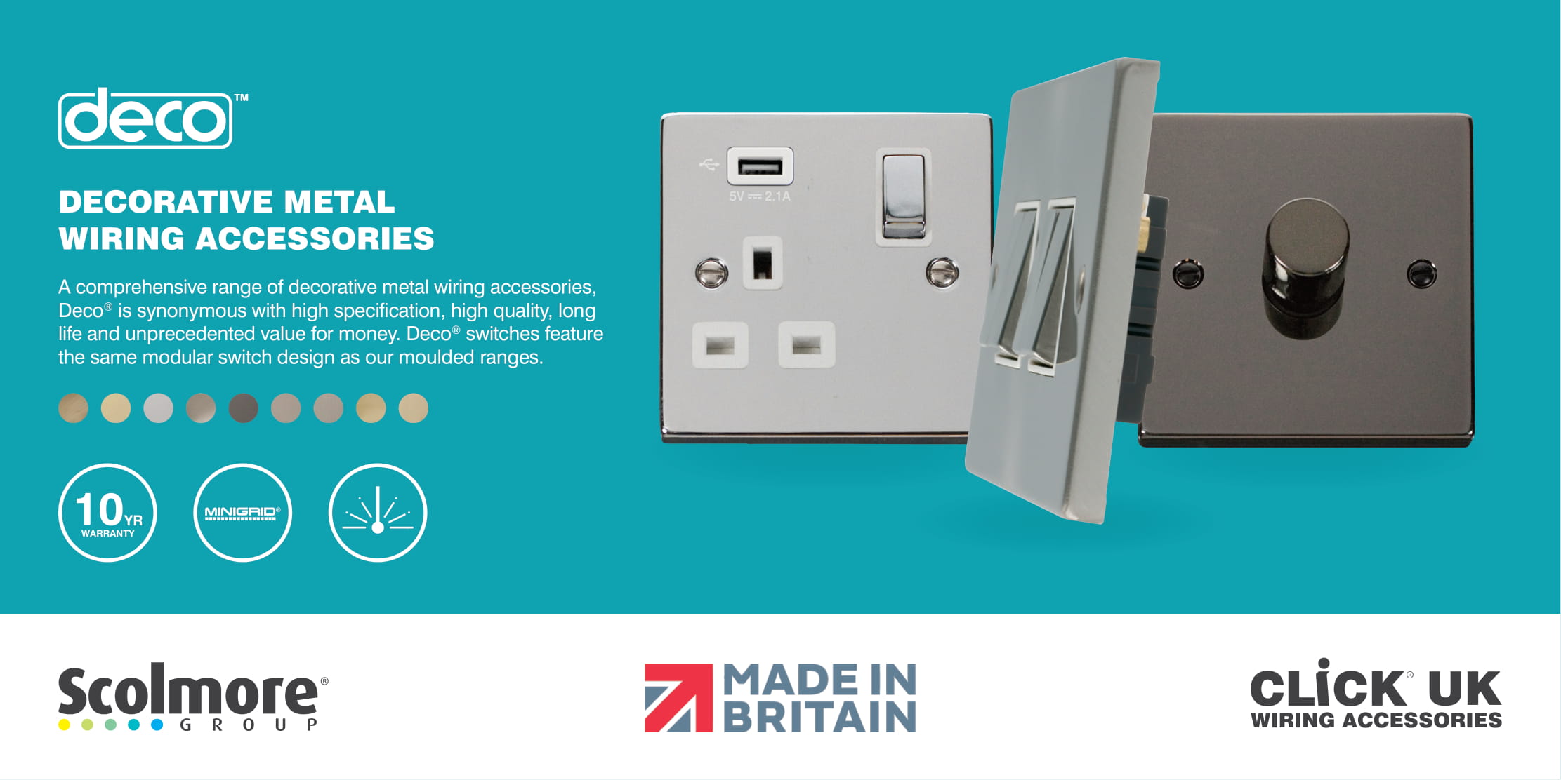 CLICK® UK-DECO -  Decorative Metal Wiring Accessories 